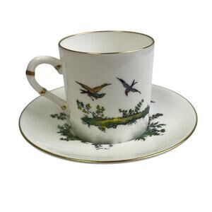 Vintage Royal Worcester England Z2622 Peacock Birds Fine Bone China Teacup Set